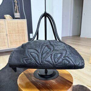 Ibiza Black Leather Handbag
